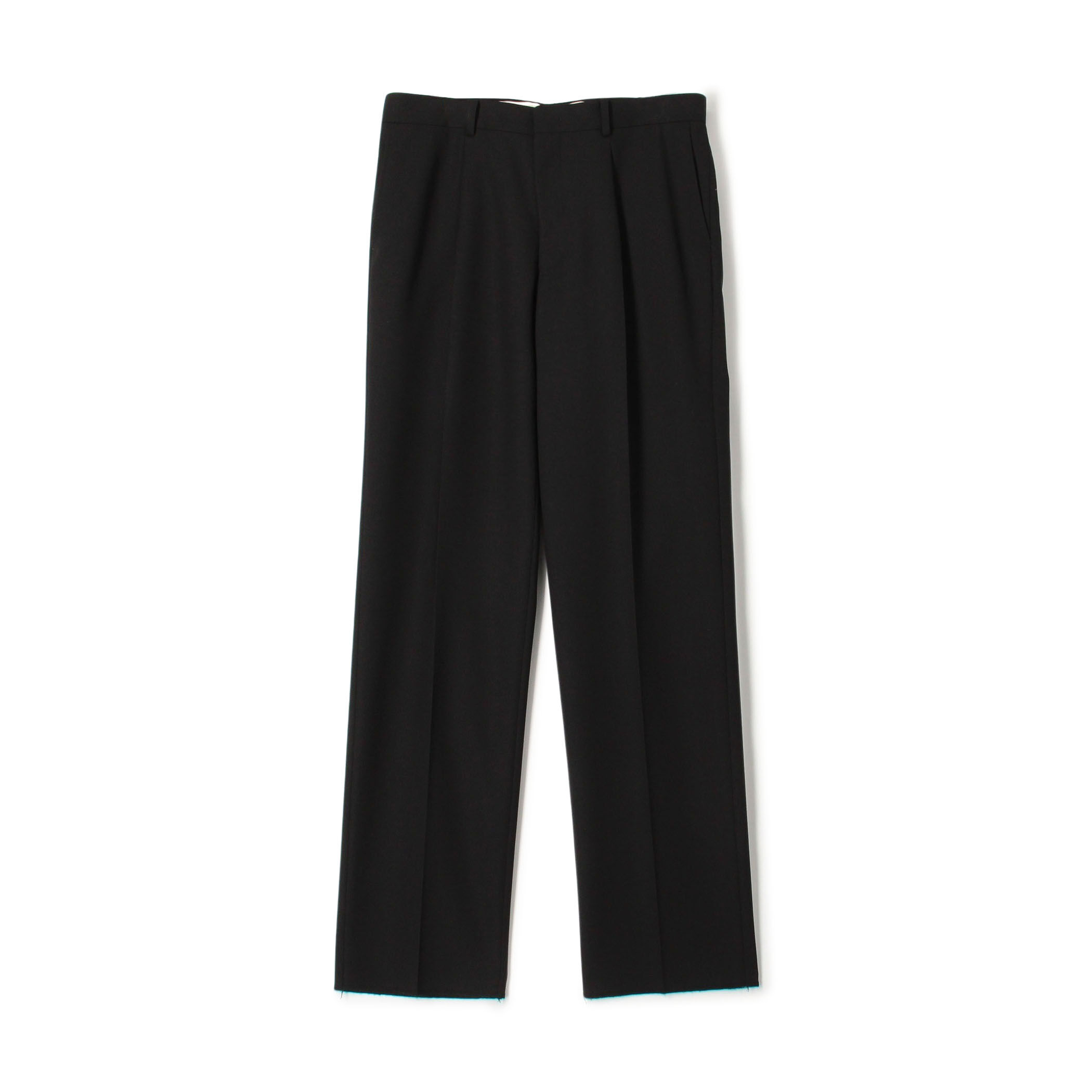 ポリエステルウール アウト1プリーツストレートスラックス CHAPLIN