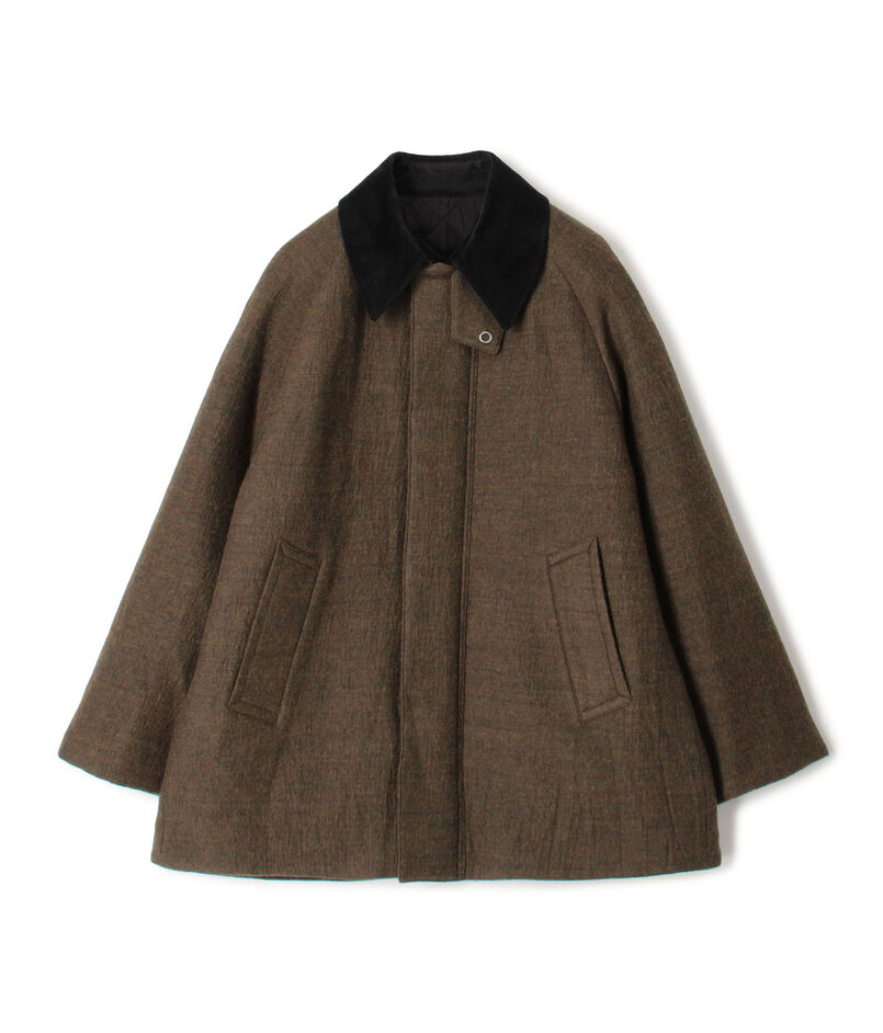 ウールレーヨンブークレ フィールドコート