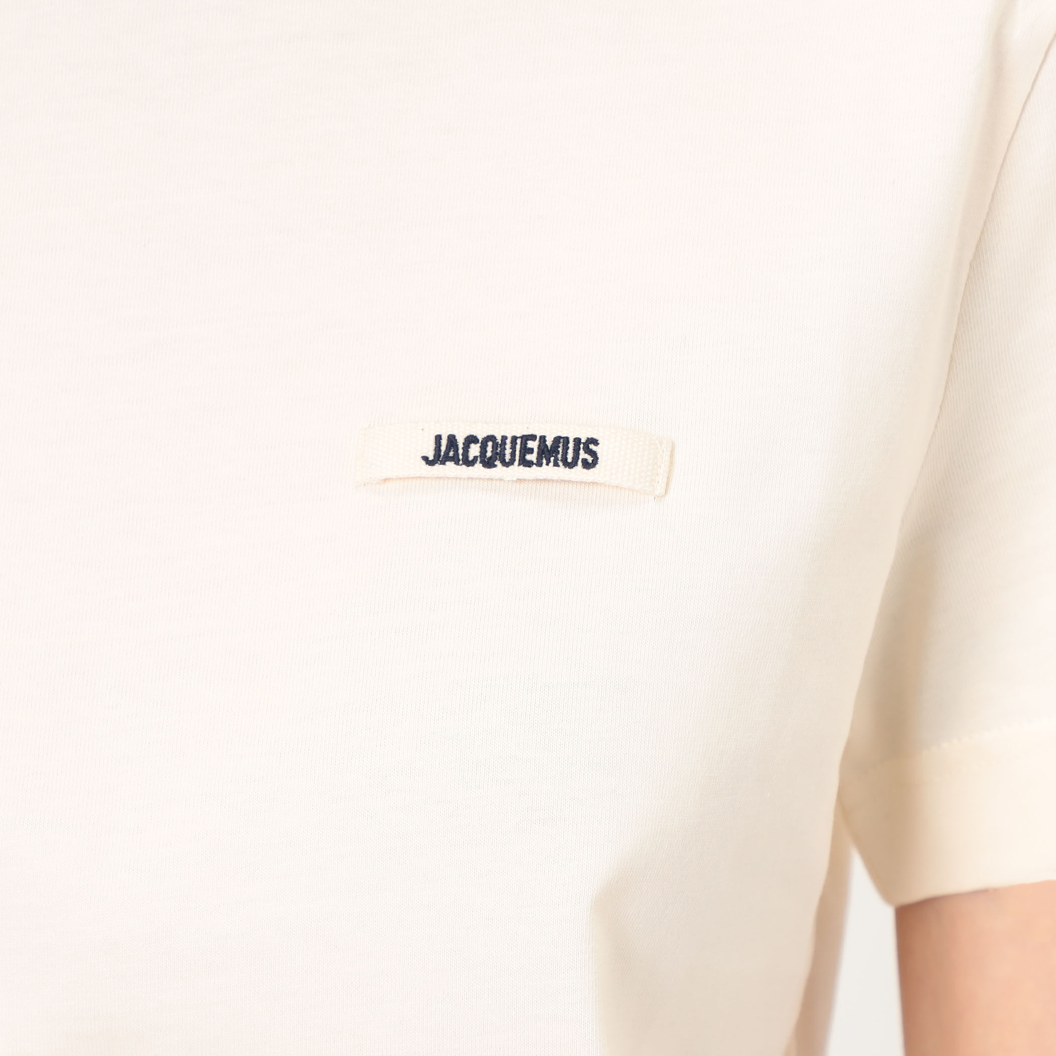 JACQUEMUS ロゴ プリント ホワイト ベージュ Tシャツ JACQUEMUS LE TSHIRT GROS GRAIN Tシャツ｜トゥモローランド 公式サイト