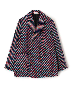 モールツイード ダブルブレストコート