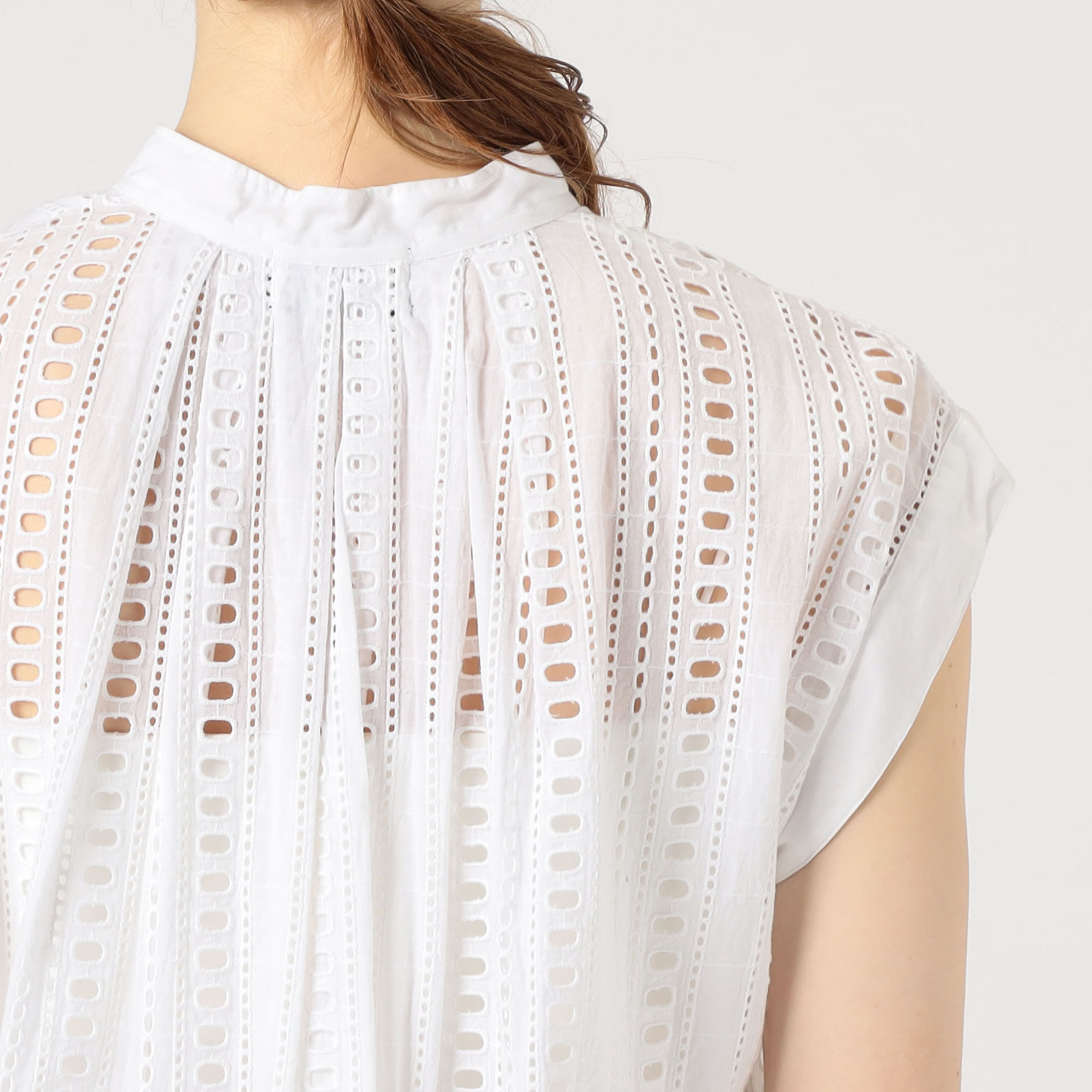 美品【ne Quittez pas】ブラウス ne Quittez pas ヌキテパ ブラウス COTTON VOILE DOT LEAF