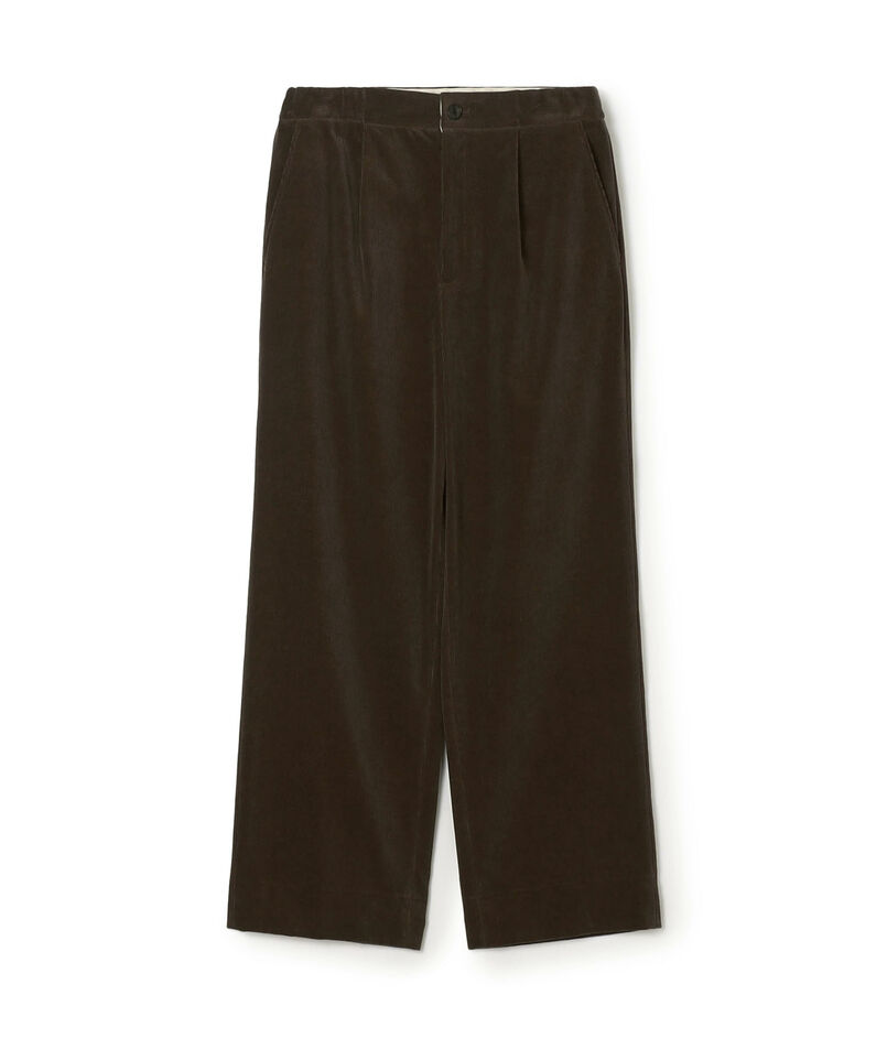 ■コットンコーデュロイ タックストレートパンツ