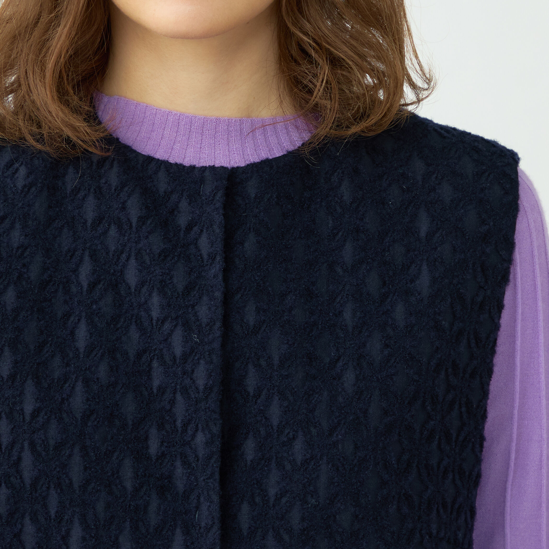 モールヤーンジャカード クルーネックジレ｜トゥモローランド 公式通販