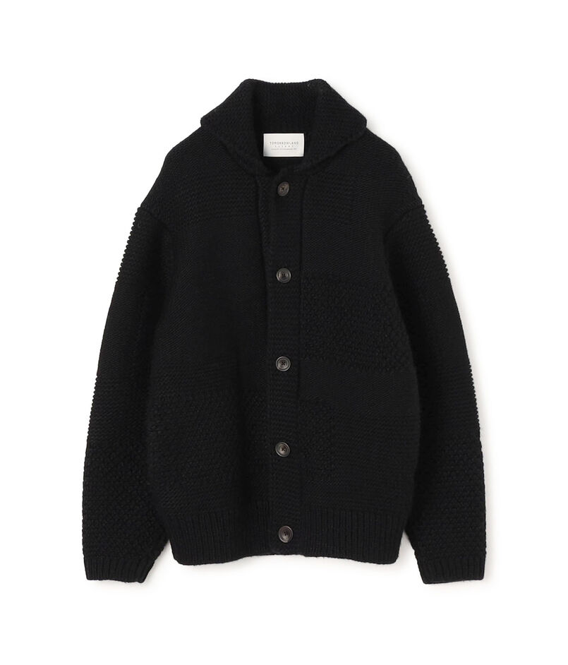 【WEB先行予約】TOMORROWLAND tricot パッチワーク チャンキーニットブルゾン