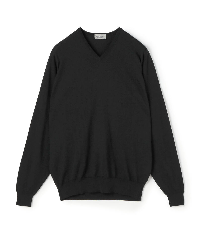 JOHN SMEDLEY  PACKHAM メリノウール Vネックプルオーバーニット