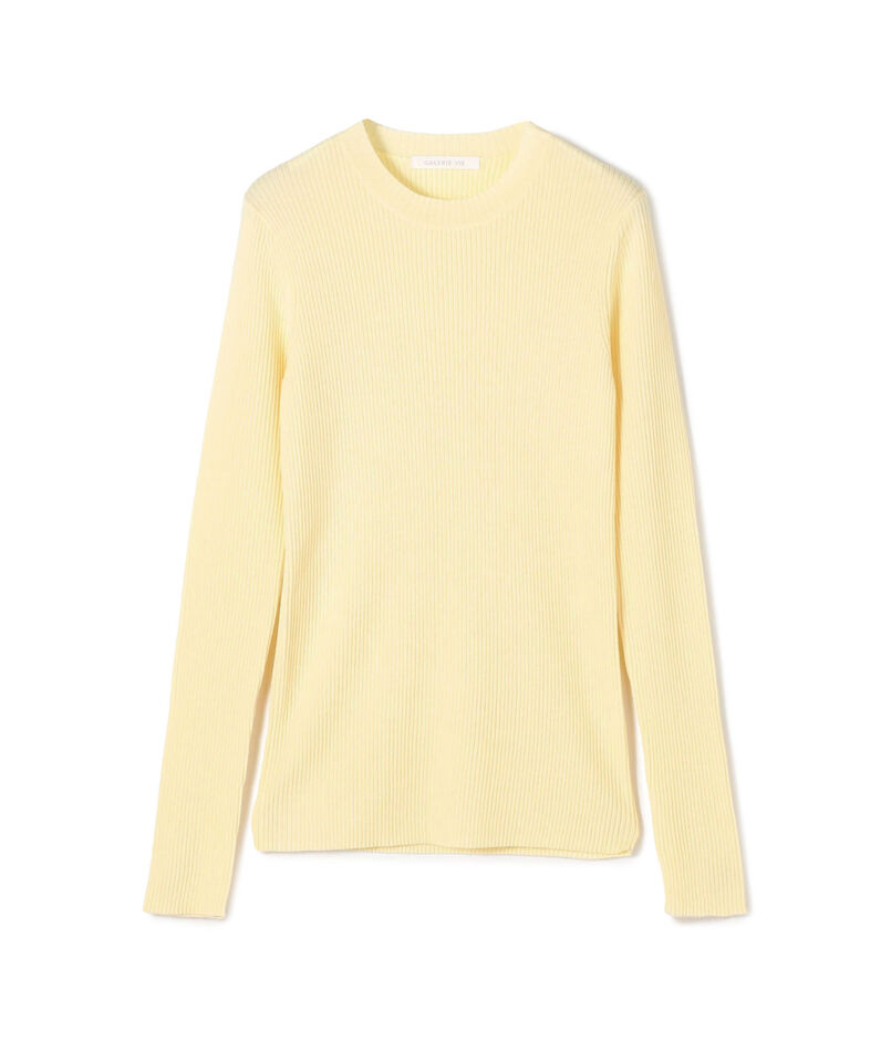 プルミエールウールリブ クルーネックプルオーバー