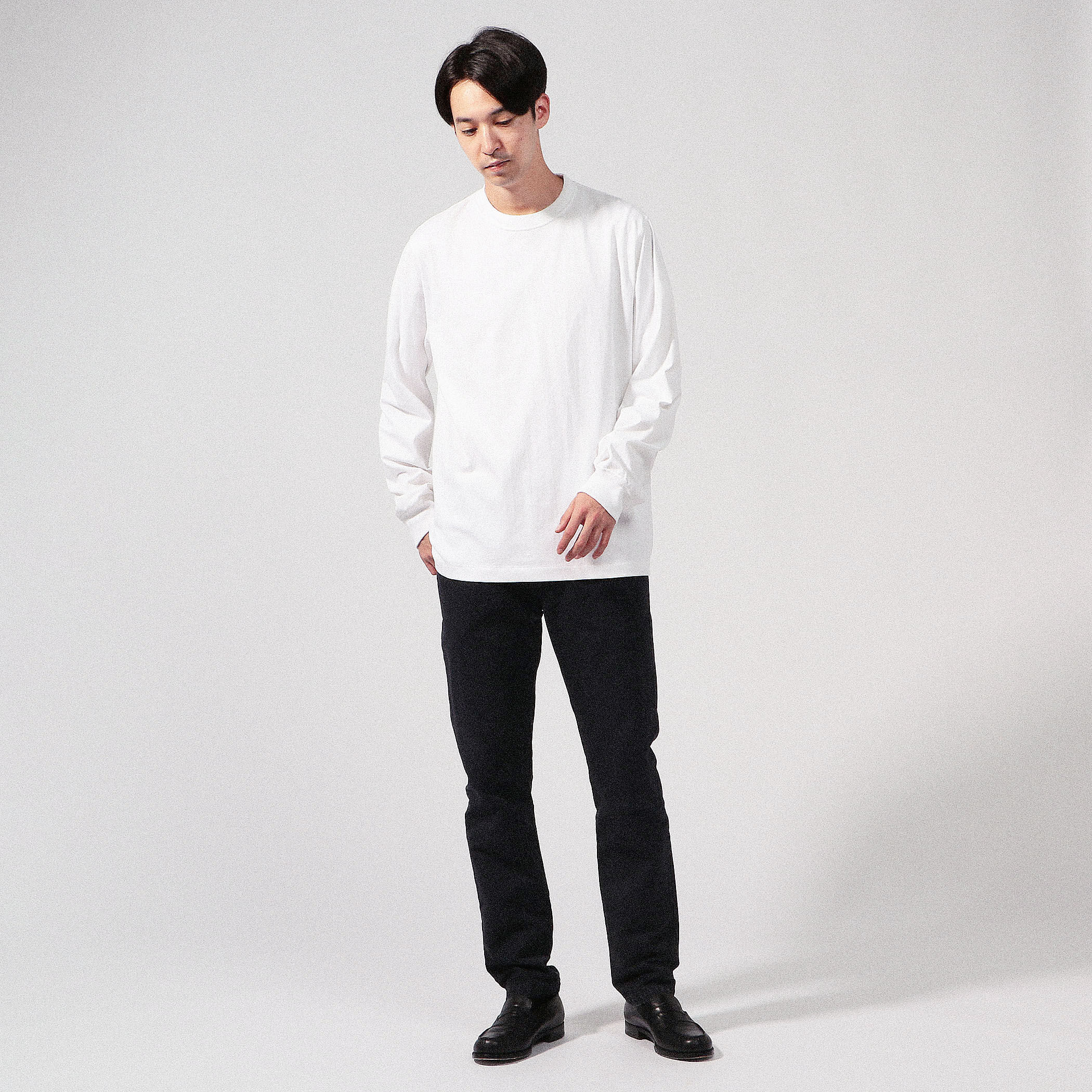 fitfor BASIC LONG SLEEVE TEE コットン クルーネックロングスリーブ