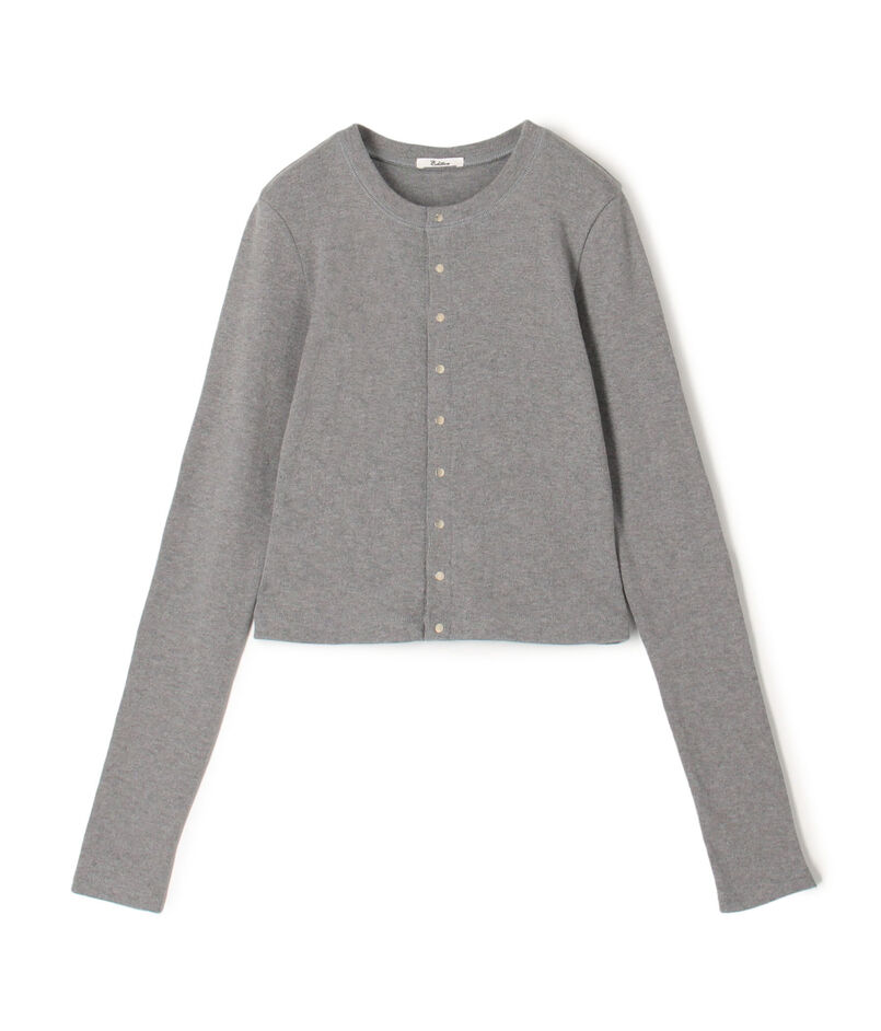 コットンモダールフライス カーディガン