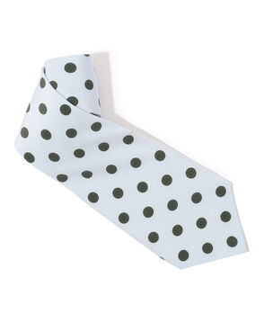 MAISON et VOYAGE シルクプリント 12mmドット ワイドタイ