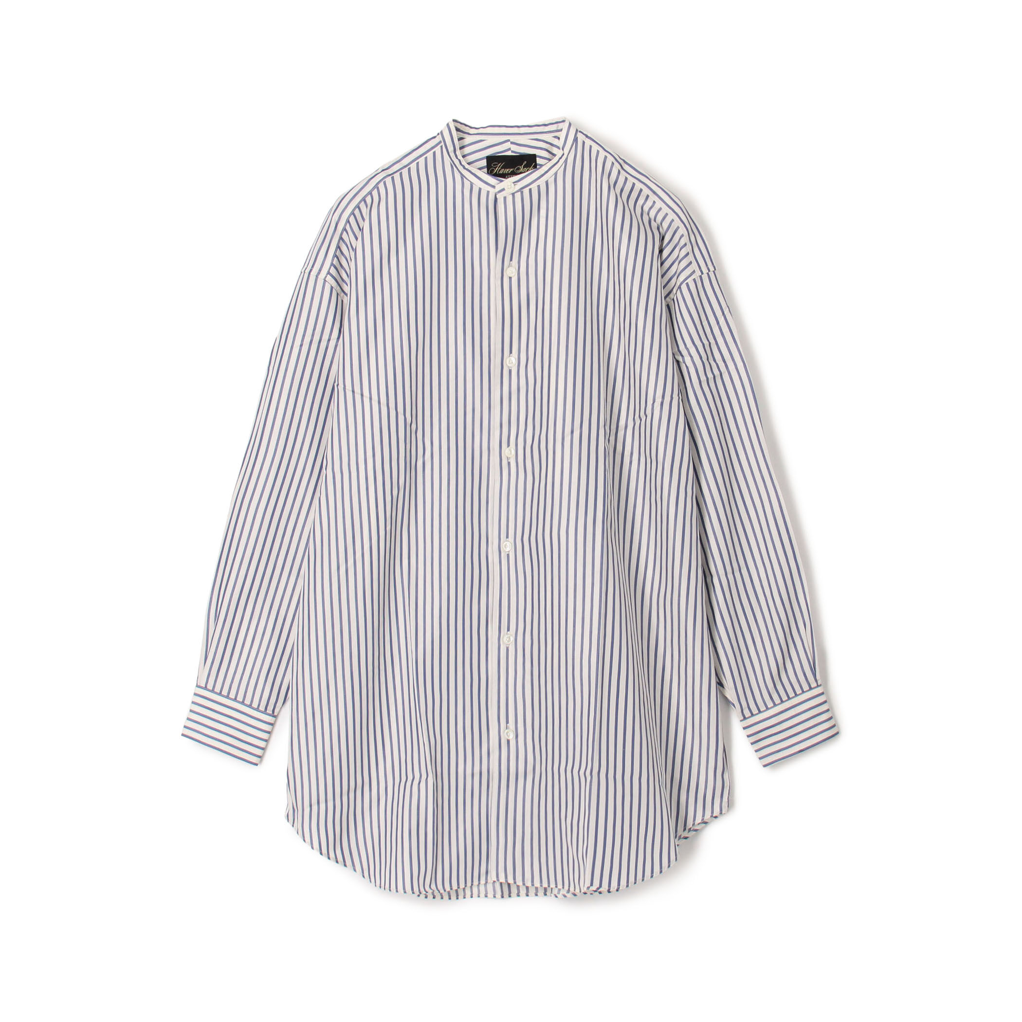 HAVERSACK ATTIRE シルク バンドカラーロングシャツ