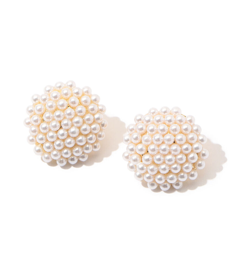 Kenneth Jay Lane Pearl Button ピアス