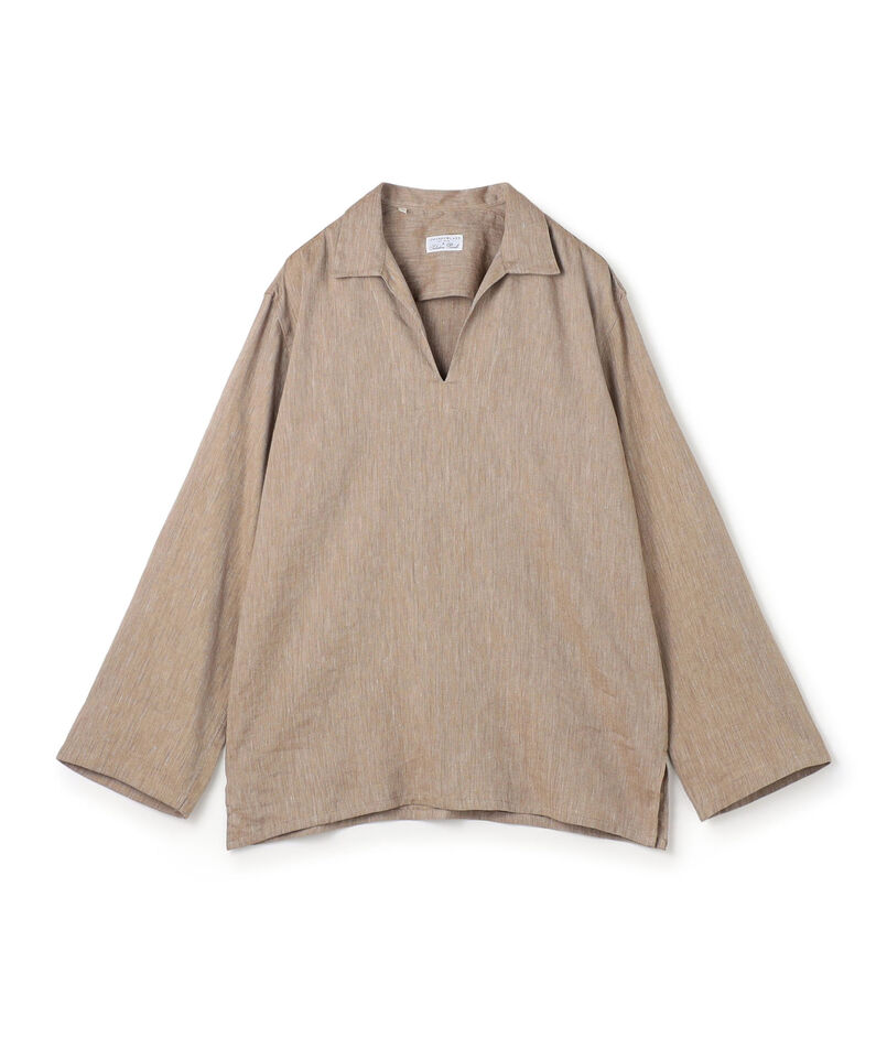 【別注】Salbatore Piccolo HAVANA コットンリネン プルオーバーロングスリーブ カプリシャツ