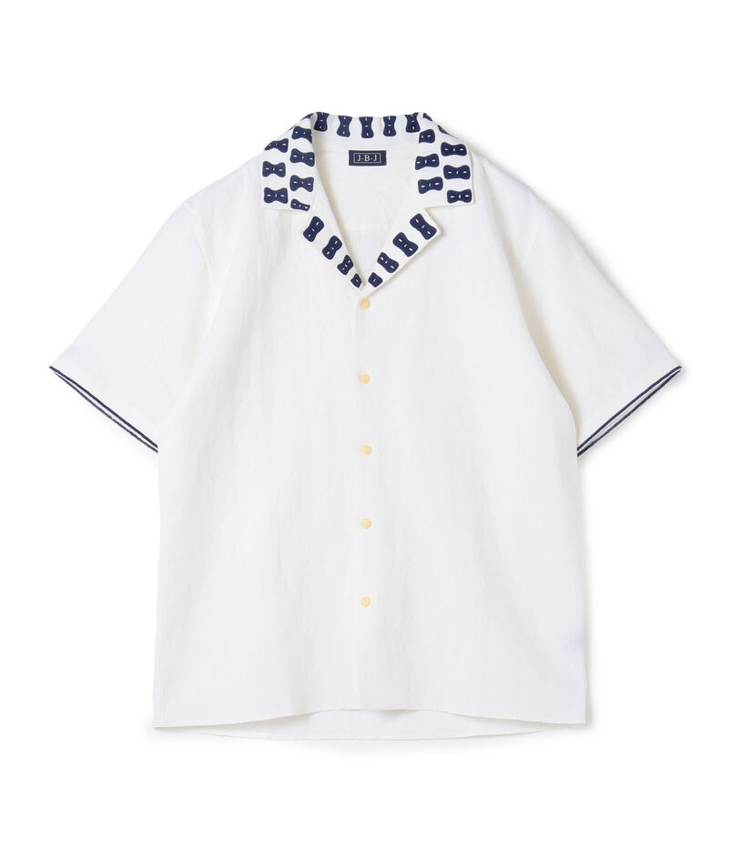 JUPE BY JACKIE エンブロイダリー オープンカラーシャツ