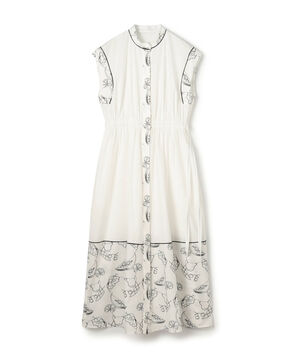 【WEB先行予約】フルッタエンブロイダリー タックストレートワンピース