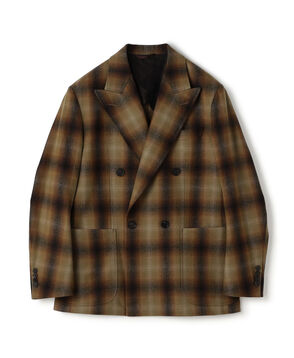 【別注】PENDLETON ウールオンブレチェック ダブルブレスト4ボタンジャケット
