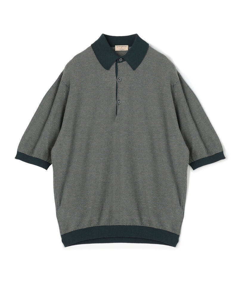 【別注】JOHN SMEDLEY 30Gハニカム編み ニットポロ ISIS