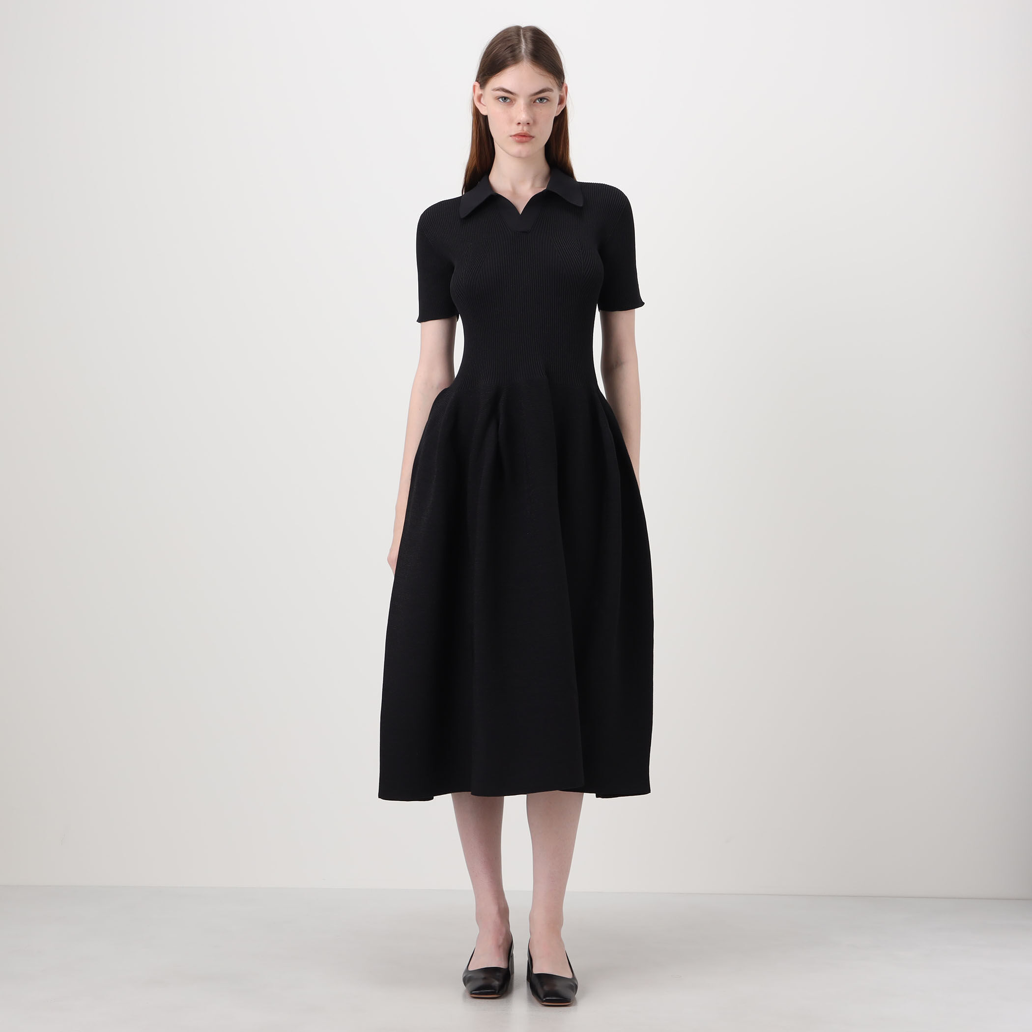 CFCL POTTERY GLITTER SHORT SLEEVE POLO DRESS ポロドレス