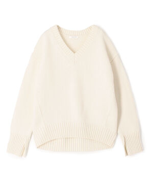 【WEB限定】ラムカシミヤ Vネックプルオーバー