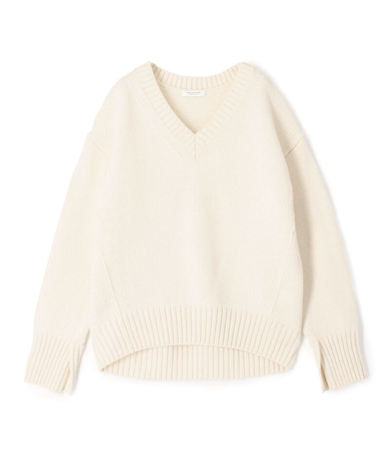 【WEB限定】ラムカシミヤ Vネックプルオーバー