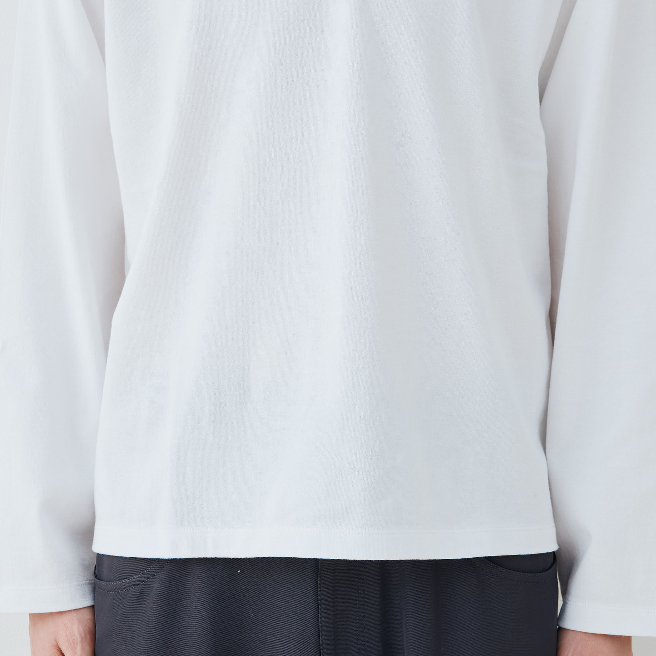 コットン吊り天竺 ロングスリーブカットソー｜トゥモローランド 公式通販