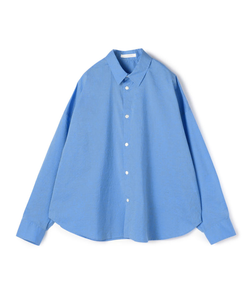 コットンシルクブロード ドロップショルダーシャツ