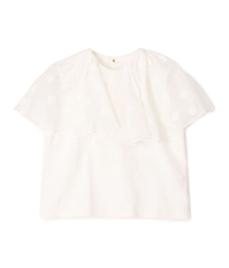 スラブジャージー ドットケープカラープルオーバー