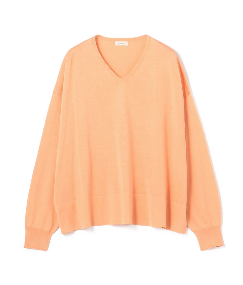 マットシルク Vネックプルオーバー