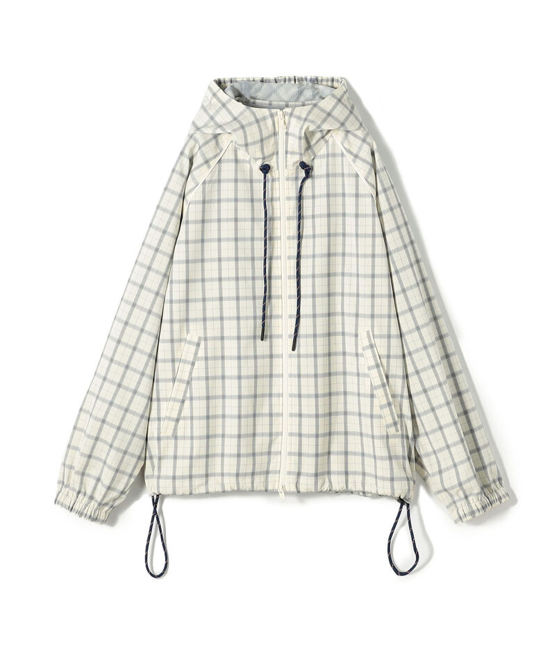 edition pourell Super 120'sトロチェック フーデットブルゾン