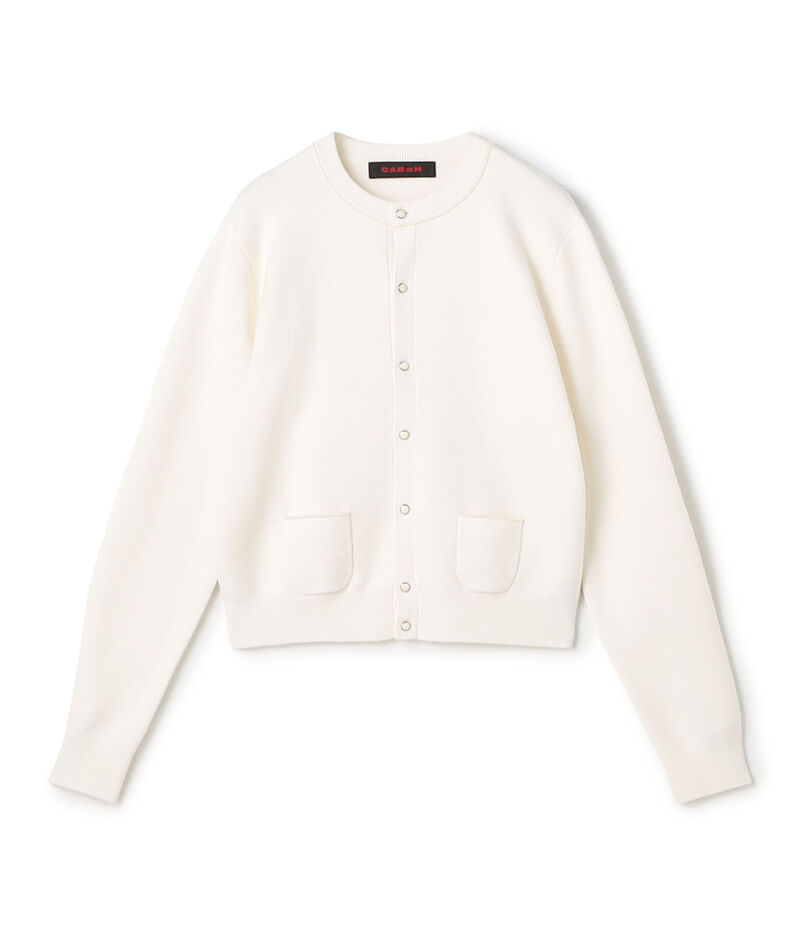 コットンカシミヤ パールポケットカーディガン