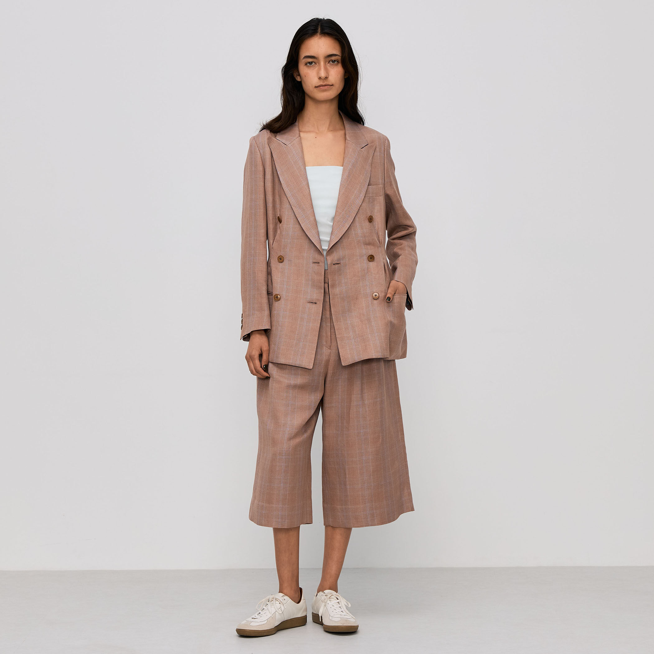 レーヨンリネン グレンチェックハーフパンツ｜トゥモローランド 公式通販