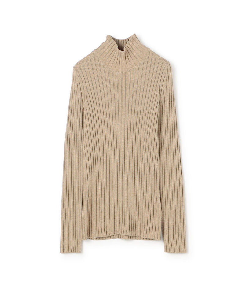 ウールベーシックリブ ハイネックプルオーバー