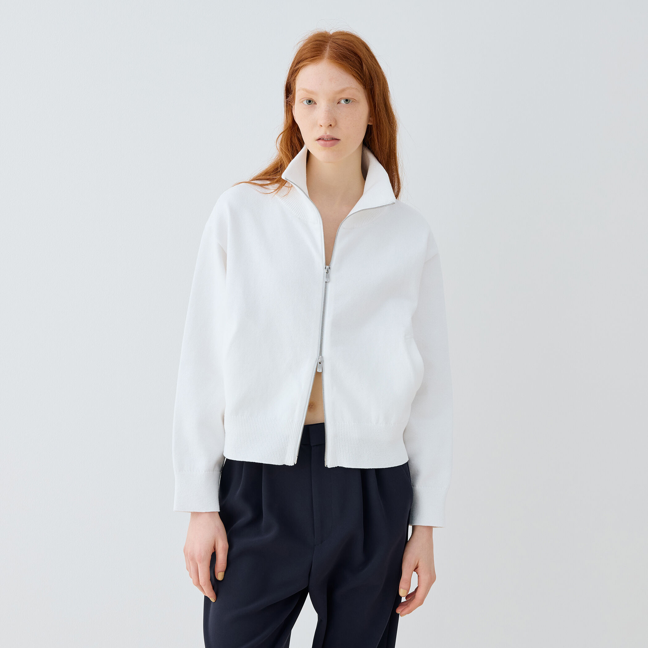 □ウェーブコットン ジップアップブルゾン｜トゥモローランド 公式通販