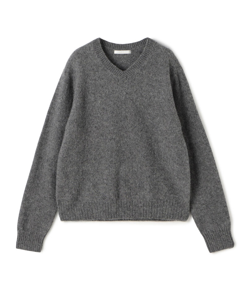 ベビーアルパカボイルド Vネックプルオーバー