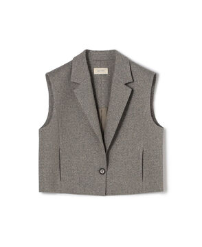 メランジジャージー ショートジレ