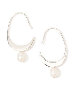 mounir Rice Pearl Crescent ピアス
