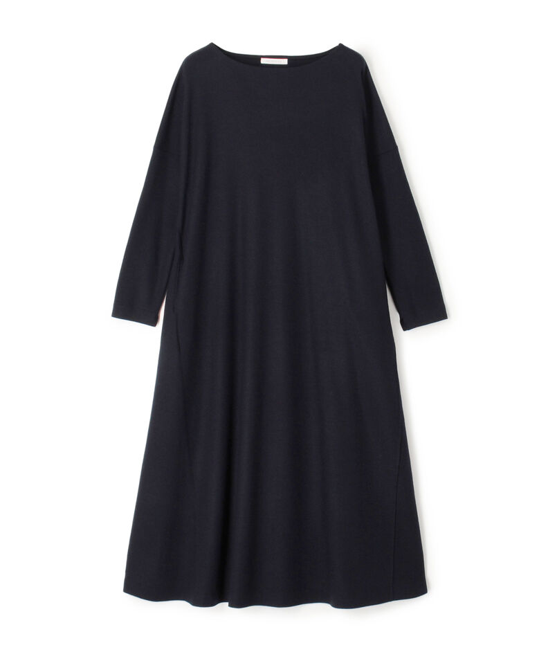 ミルドスムース ボートネック ワンピース