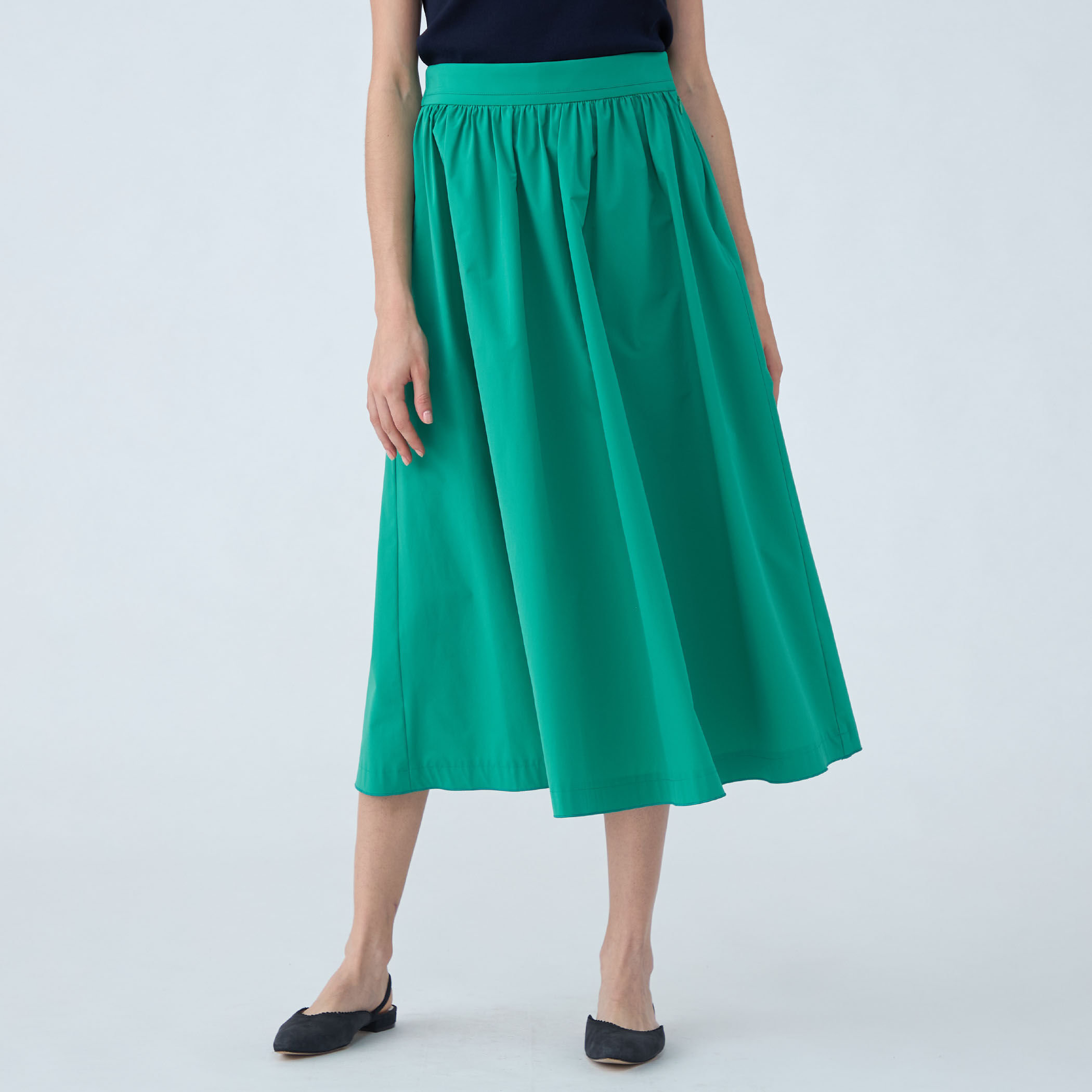 ストレッチタフタ ボリュームギャザースカート｜トゥモローランド 公式通販