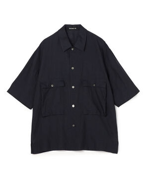 リネンポプリン サファリシャツ