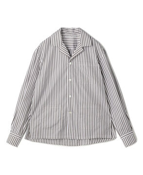 【別注】BOURRIENNE GLOBETROTTER コットンポプリン ストライプシャツ