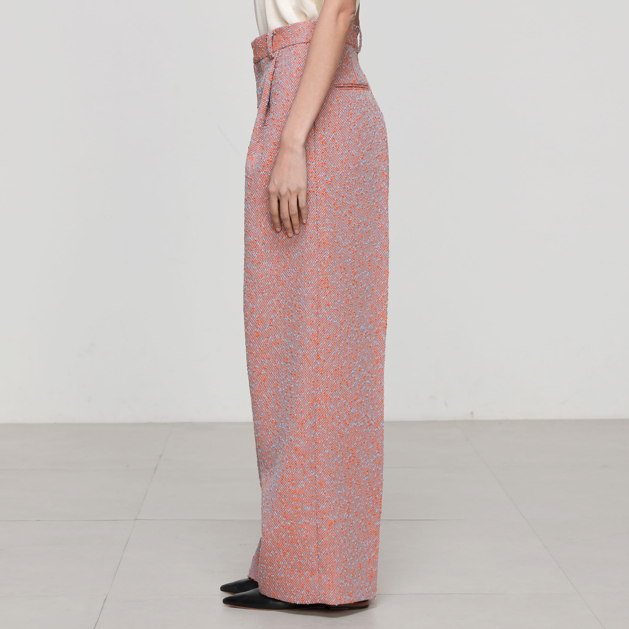 ネップツイード 1タックワイドパンツ｜トゥモローランド 公式通販