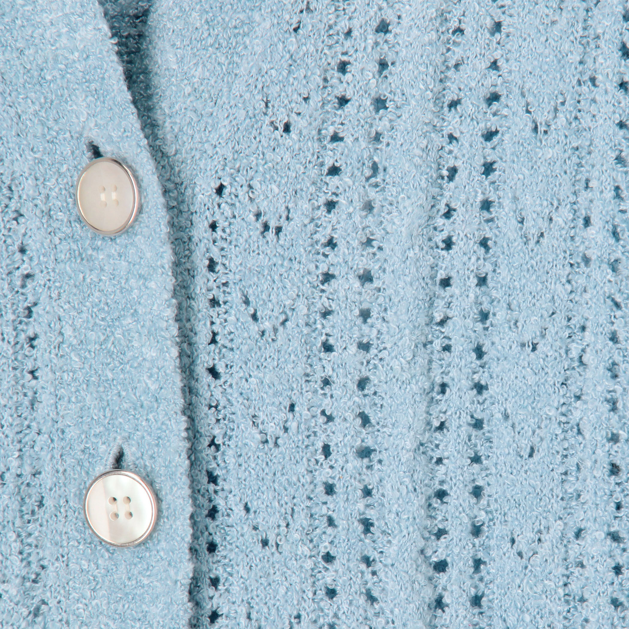 シルクループヤーン アイレット Vネックカーディガン