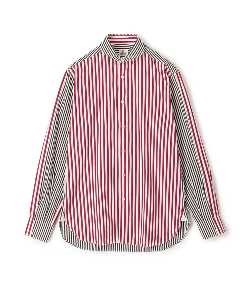 sebline PATCHWORK CHEMISE DE GAR&Ccedil;ON SHIRT コットンロングスリーブシャツ