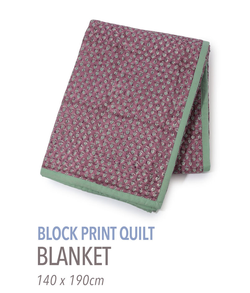 ブロックプリントキルト マルチカバー L