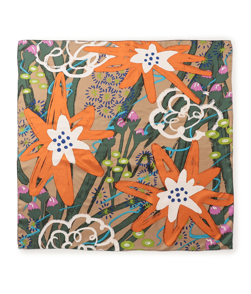 【別注】manipuri  FLOWER スカーフ