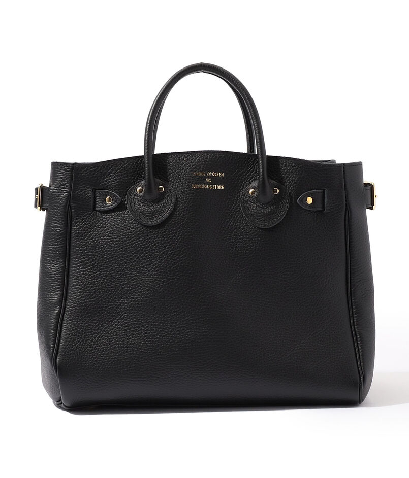 YOUNG&OLSEN EMBOSSED LEATHER BELTED バッグ