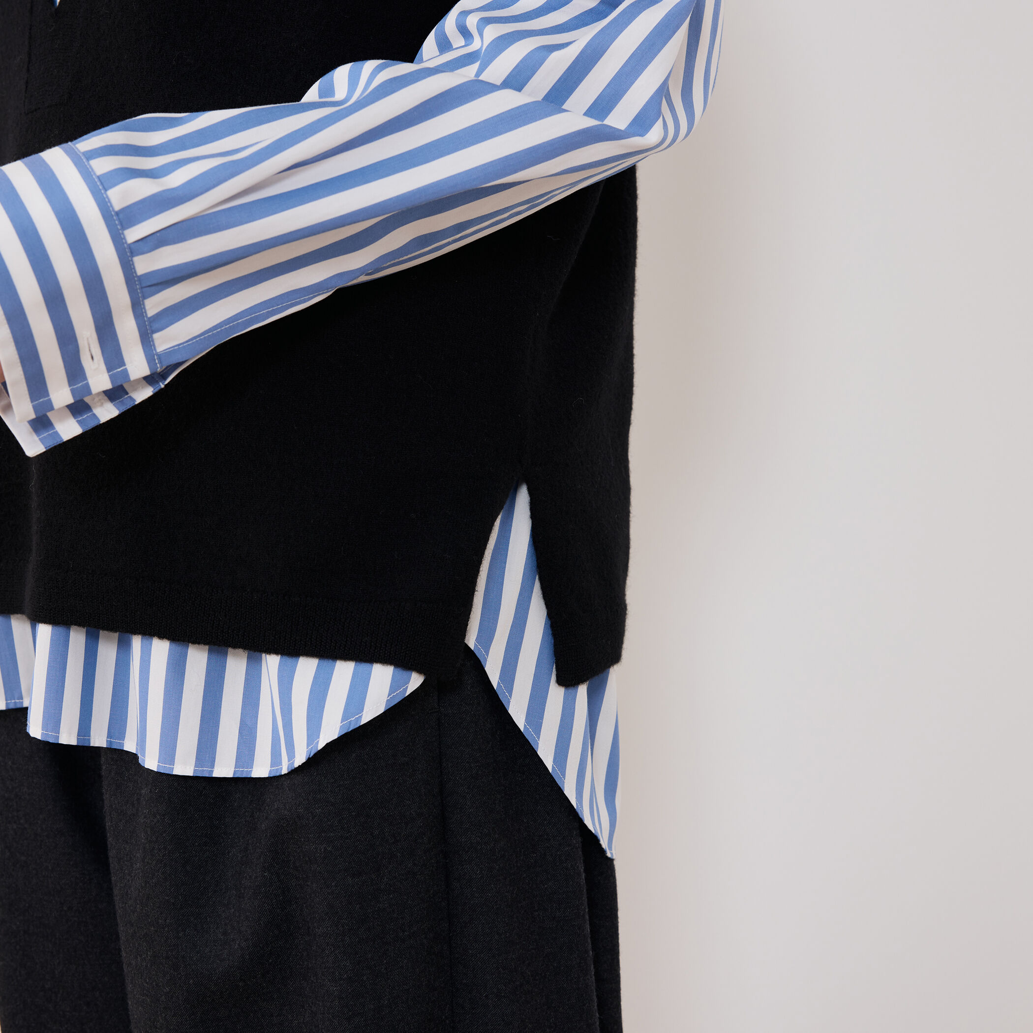 美品　GALERIE VIE ブルーポロニット ベスト POLO BCS(ポロ・ビーシーエス)×SLAP SLIPコラボ】Vネックニット