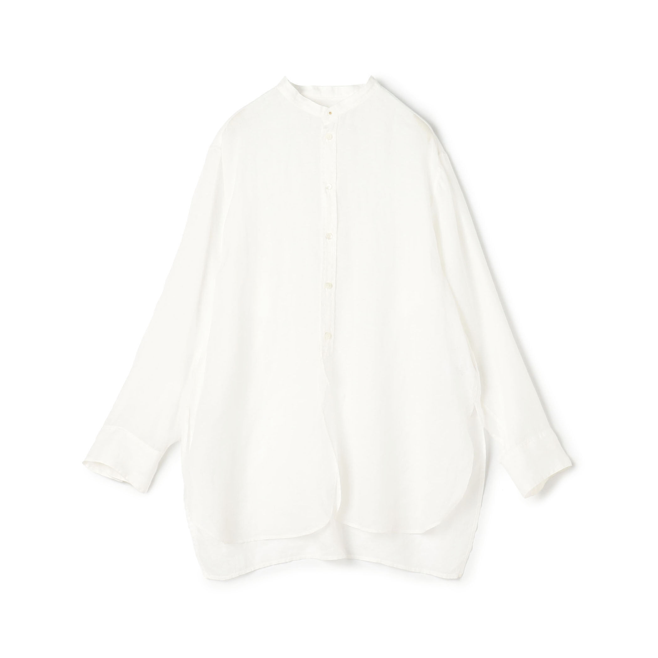 リネンラミーバンドカラーシャツ｜トゥモローランド 公式通販