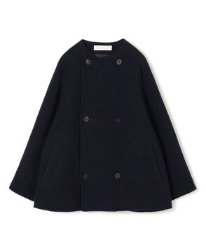 ランダムウール カラーレスショートトレンチコート