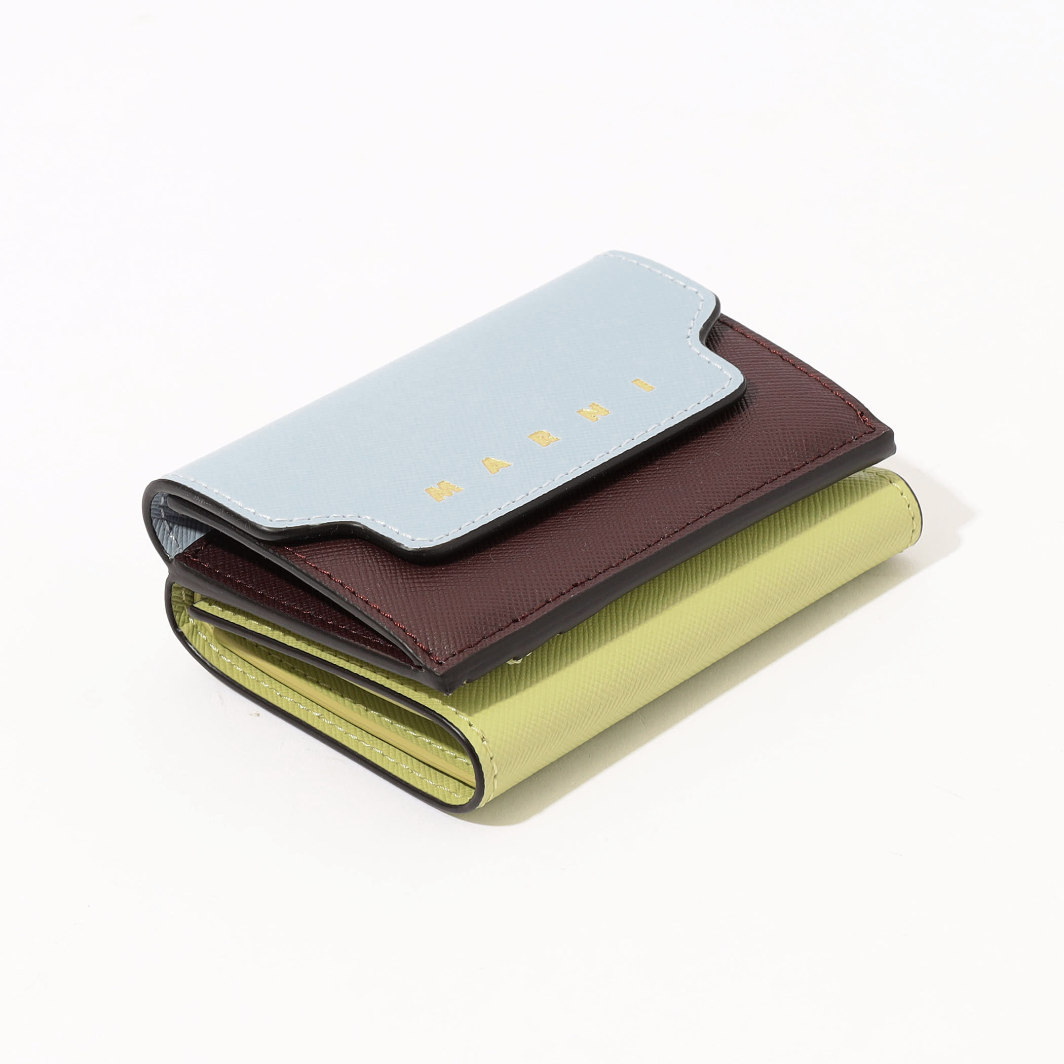 MARNI TRIFOLD BIG LOGO サフィアーノレザー製三つ折りウォレット