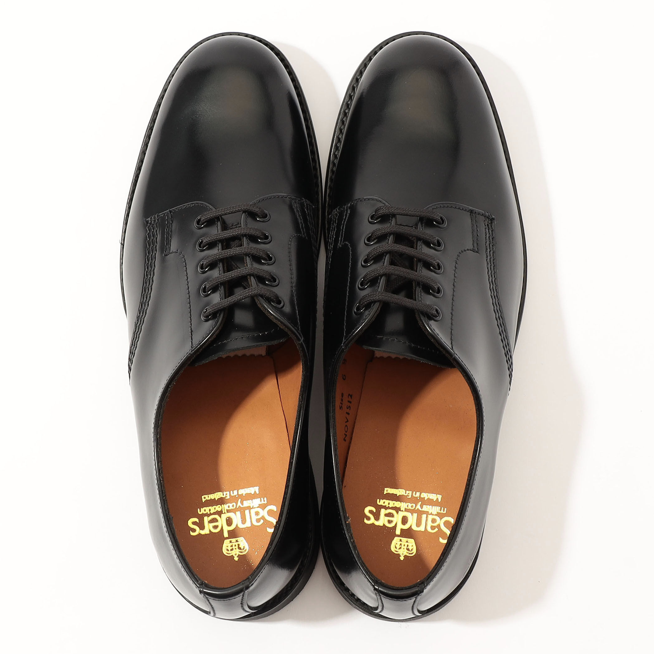 SANDERS ポリッシュドレザー プレーントゥシューズ｜トゥモローランド